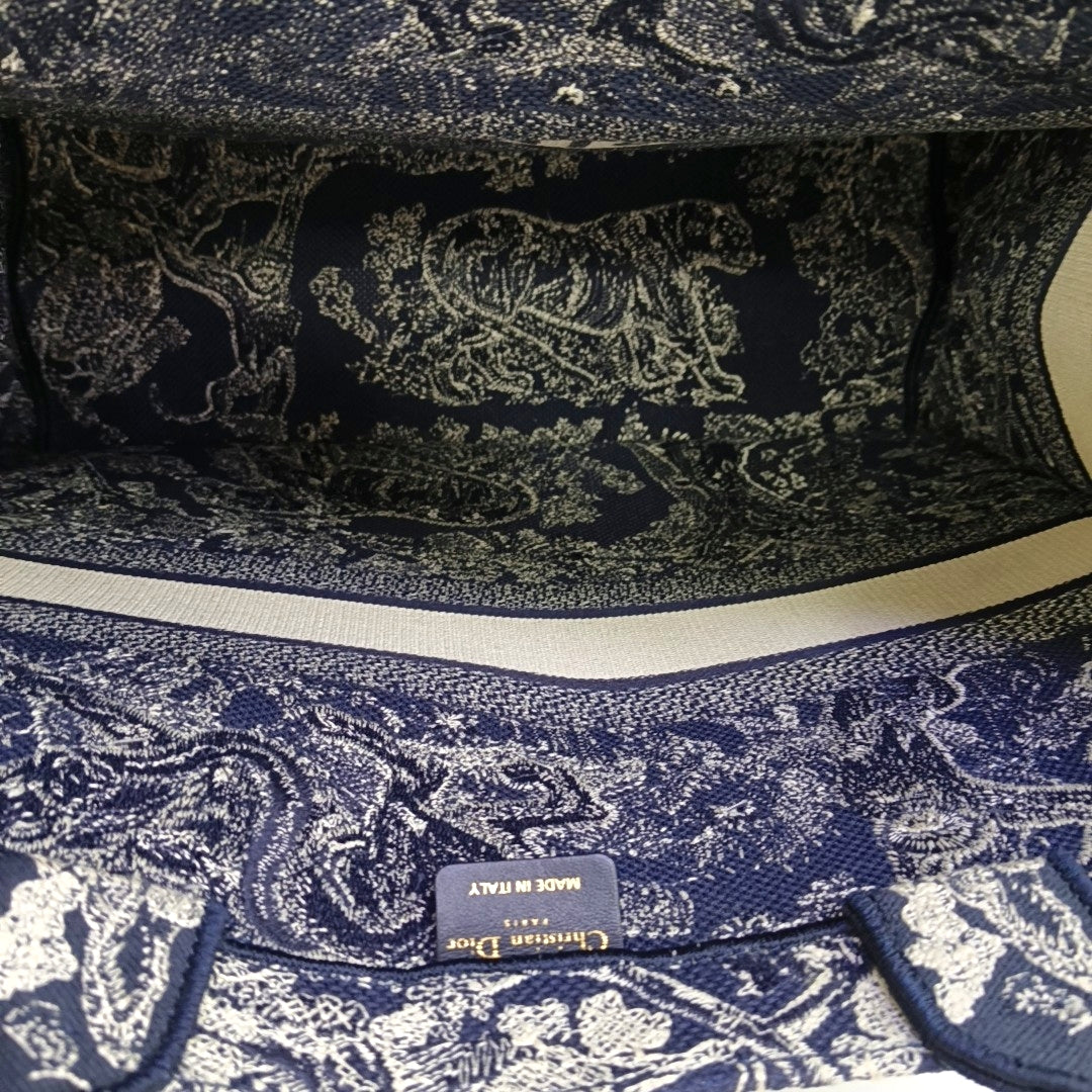 Book Tote Large Fabric Blue