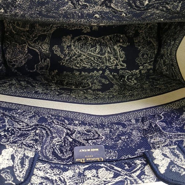 Book Tote Large Fabric Blue