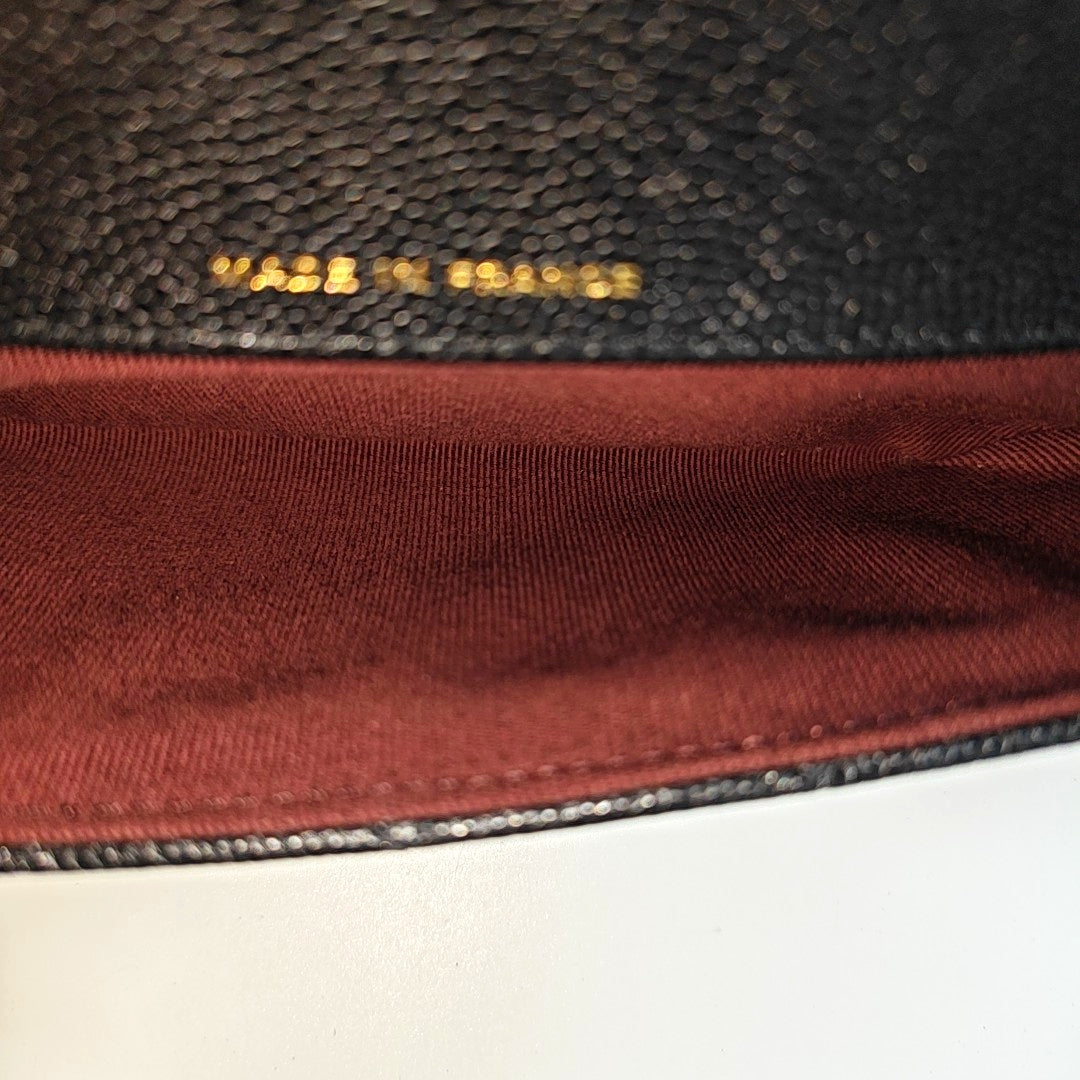 Quilted Grained Calfskin Black