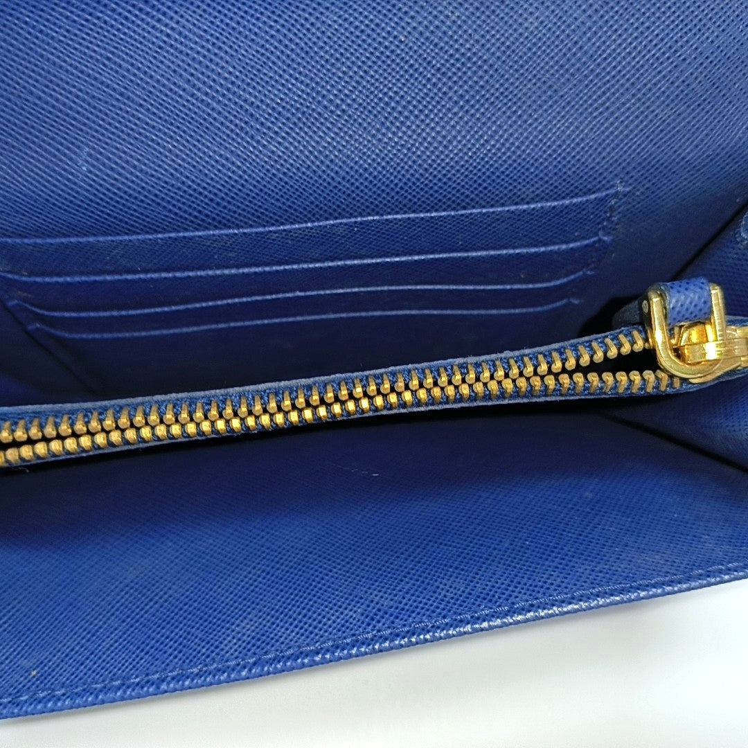Leather Wallet Blue