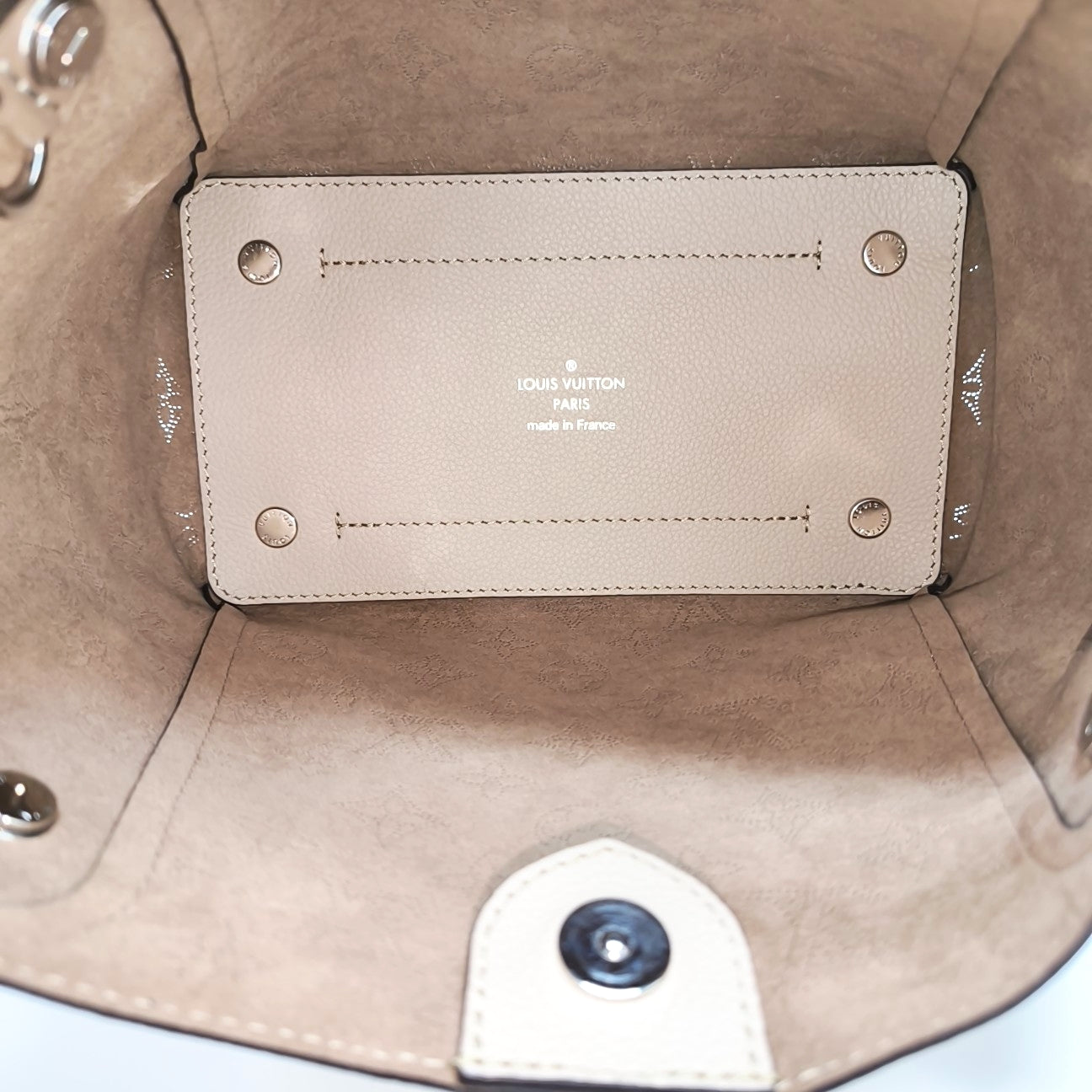 HINA PM Monogram Calfskin Gray