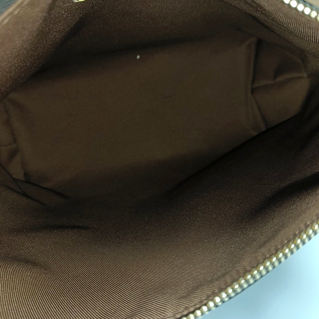 Monogram Coated Canvas Shoulder Bag Brown