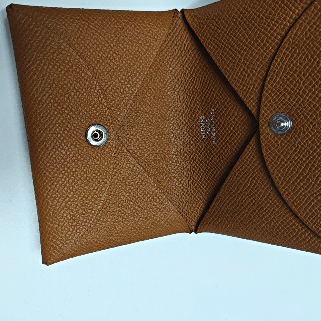 Calvi Epsom Brown Card Holder