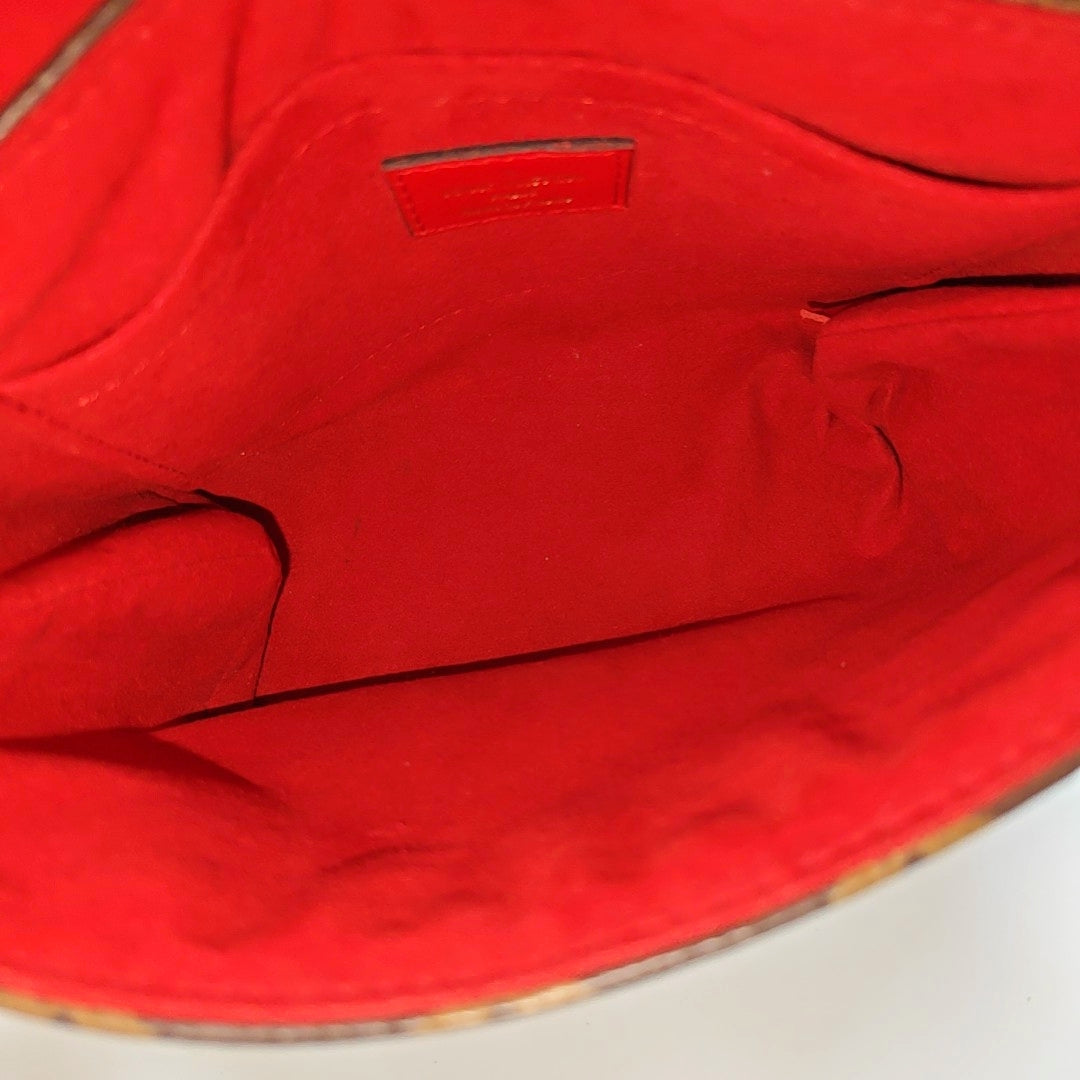 LOCKY BB Monogram Coated Canvas Red