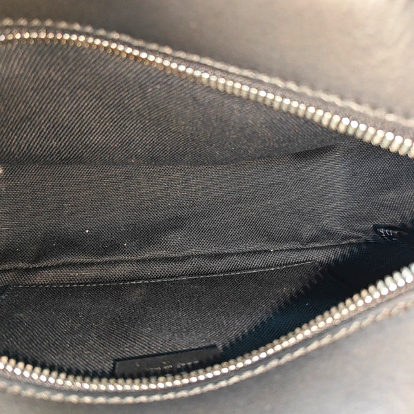 Monogram Coated Canvas Shoulder Bag Black