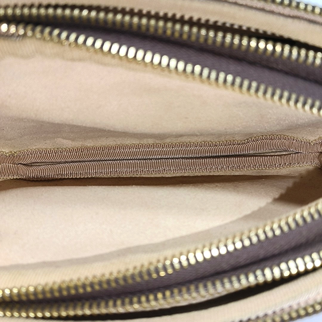 Ophidia Mini Monogram Coated Canvas Beige