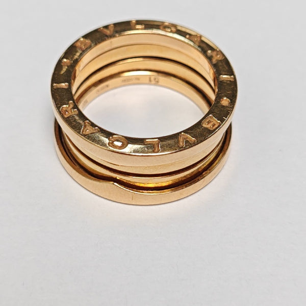 B.ZERO1 18k Rose Gold Ring EU 51