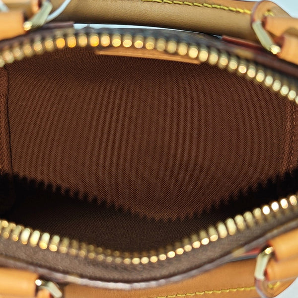 SPEEDY Nano Monogram Coated Canvas Brown
