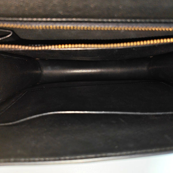 Box Calf Shoulder Bag Black