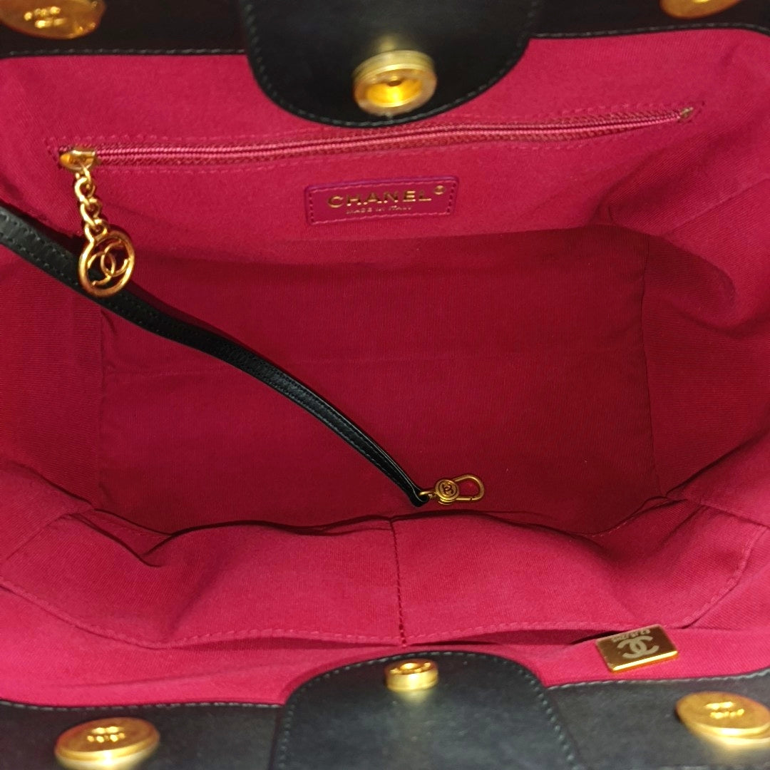 DEAUVILLE Small Calfskin Black