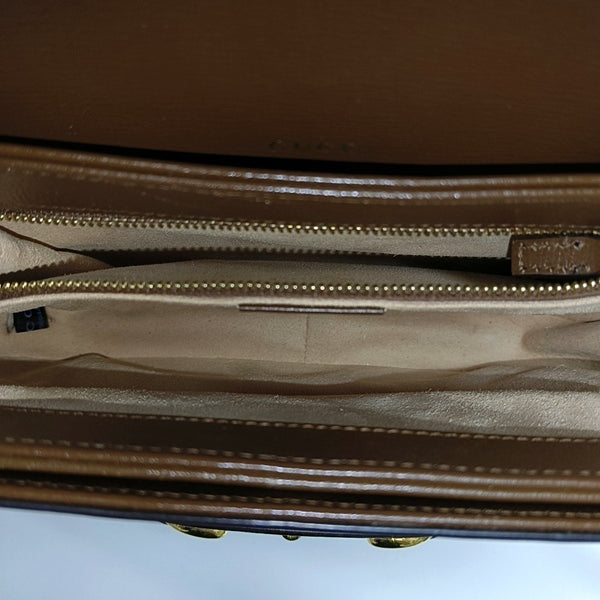 Horsebit 1955 Small Monogram Coated Canvas Black