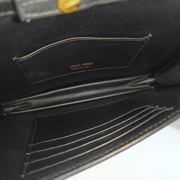 Miu Délice Quilted Lambskin Black