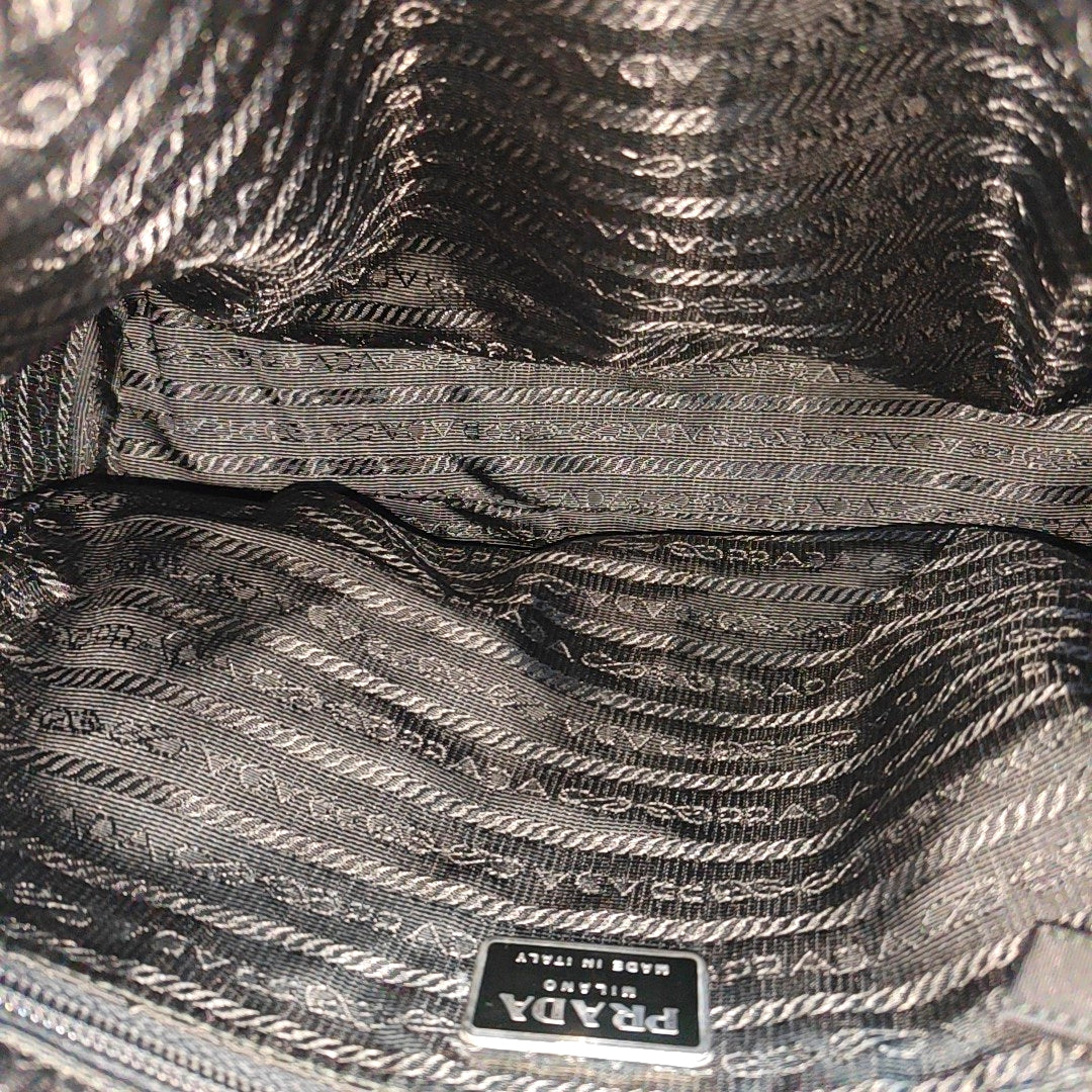 Nylon Top Handle Bag Black