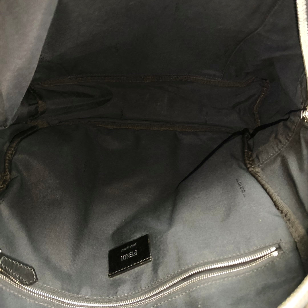 Coated Canvas Backpack Black
