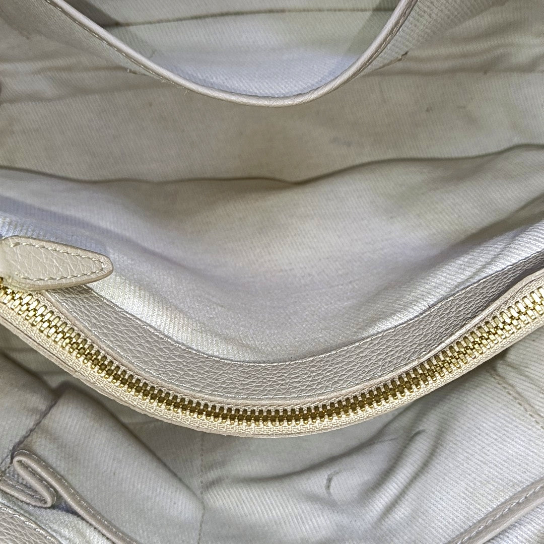 Calfskin Shoulder Bag Beige