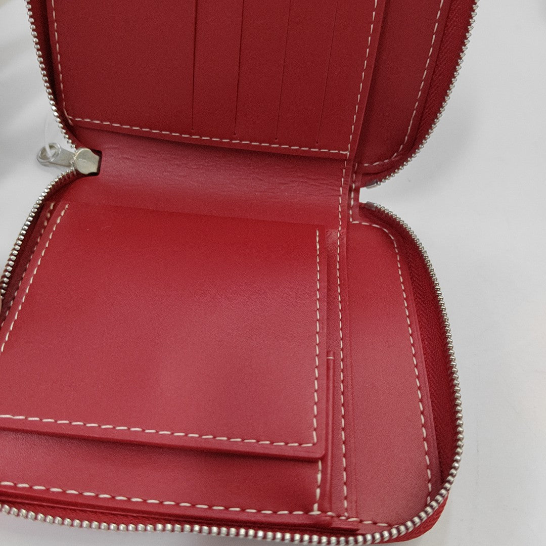 Saint-Marc Coated Canvas Red Wallet