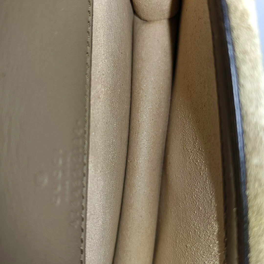 Dionysus Super Mini Monogram Coated Canvas Beige