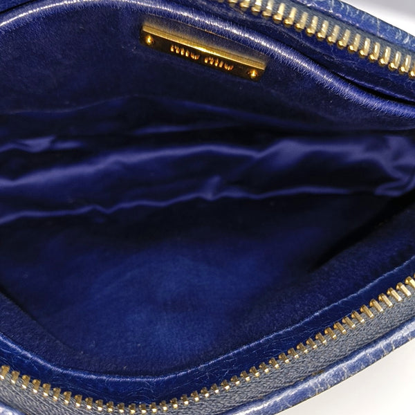 Quilted Lambskin Shoulder Bag Blue