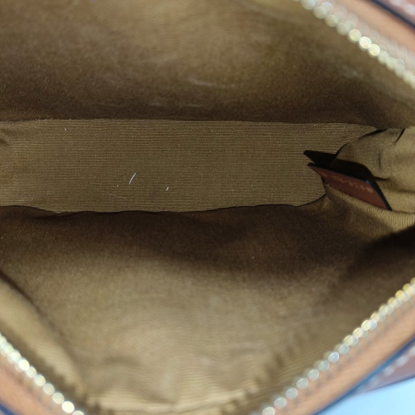 Authenticated pre-owned  TRIOMPHE CANVAS Small Coated Canvas Brown - Crossbody Bag at Looply