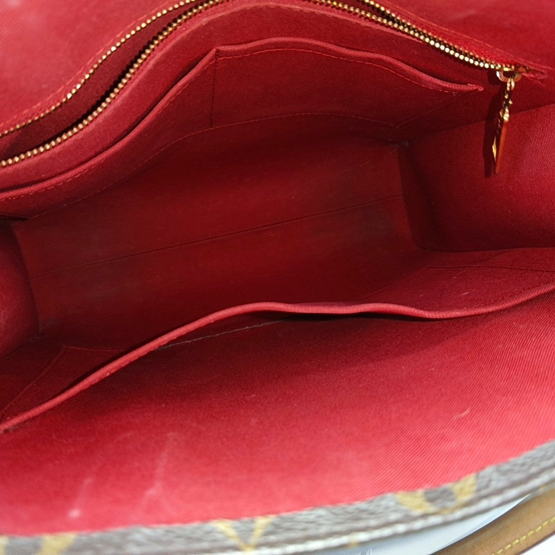 SAC PLAT MM Monogram Coated Canvas Brown