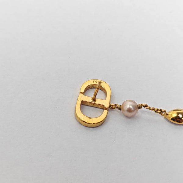 Petit CD Metal Gold Stud Earrings