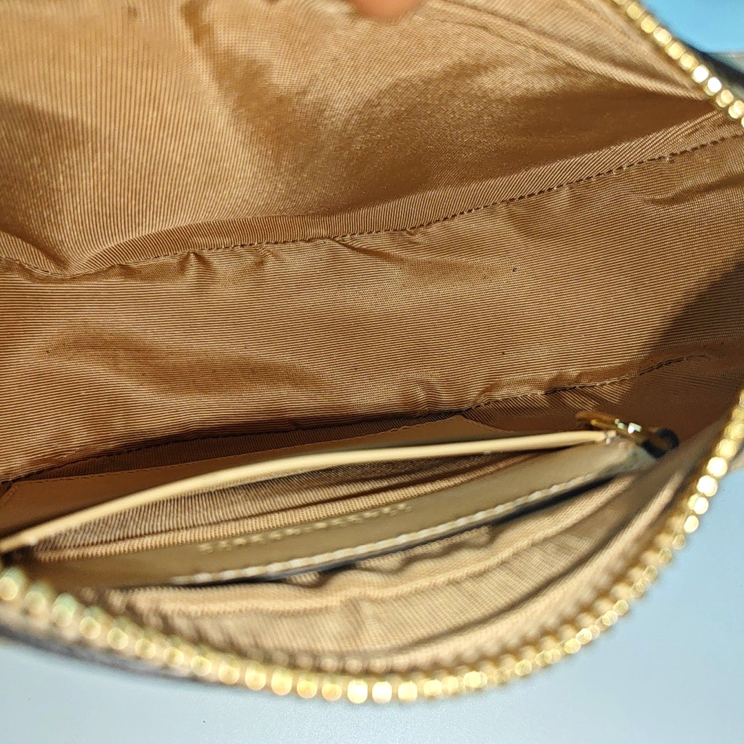 Ophidia Mini Monogram Coated Canvas Beige