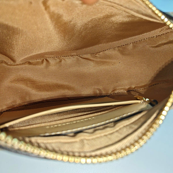 Ophidia Mini Monogram Coated Canvas Beige