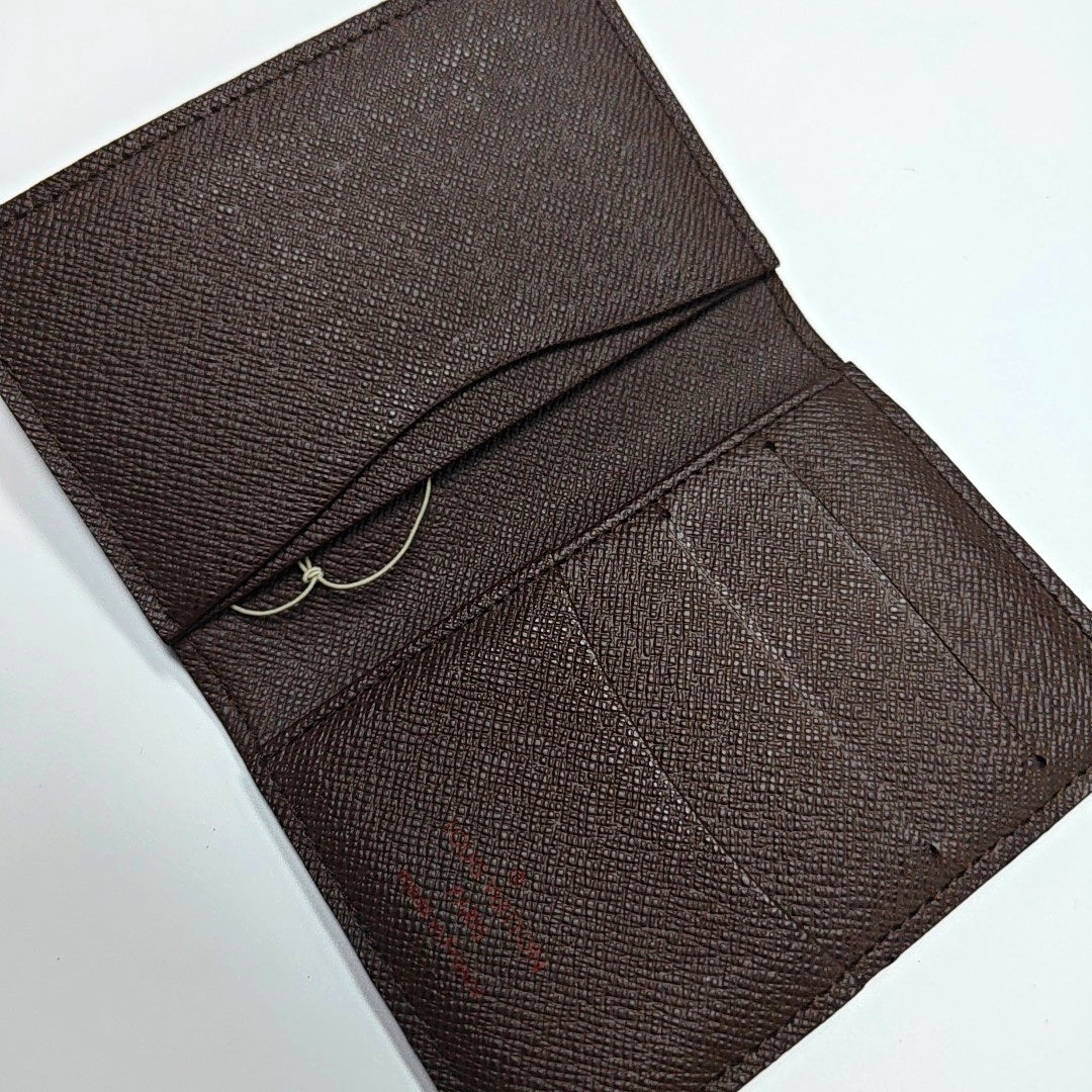 Damier Ebene Coated Canvas Card Holder Brown