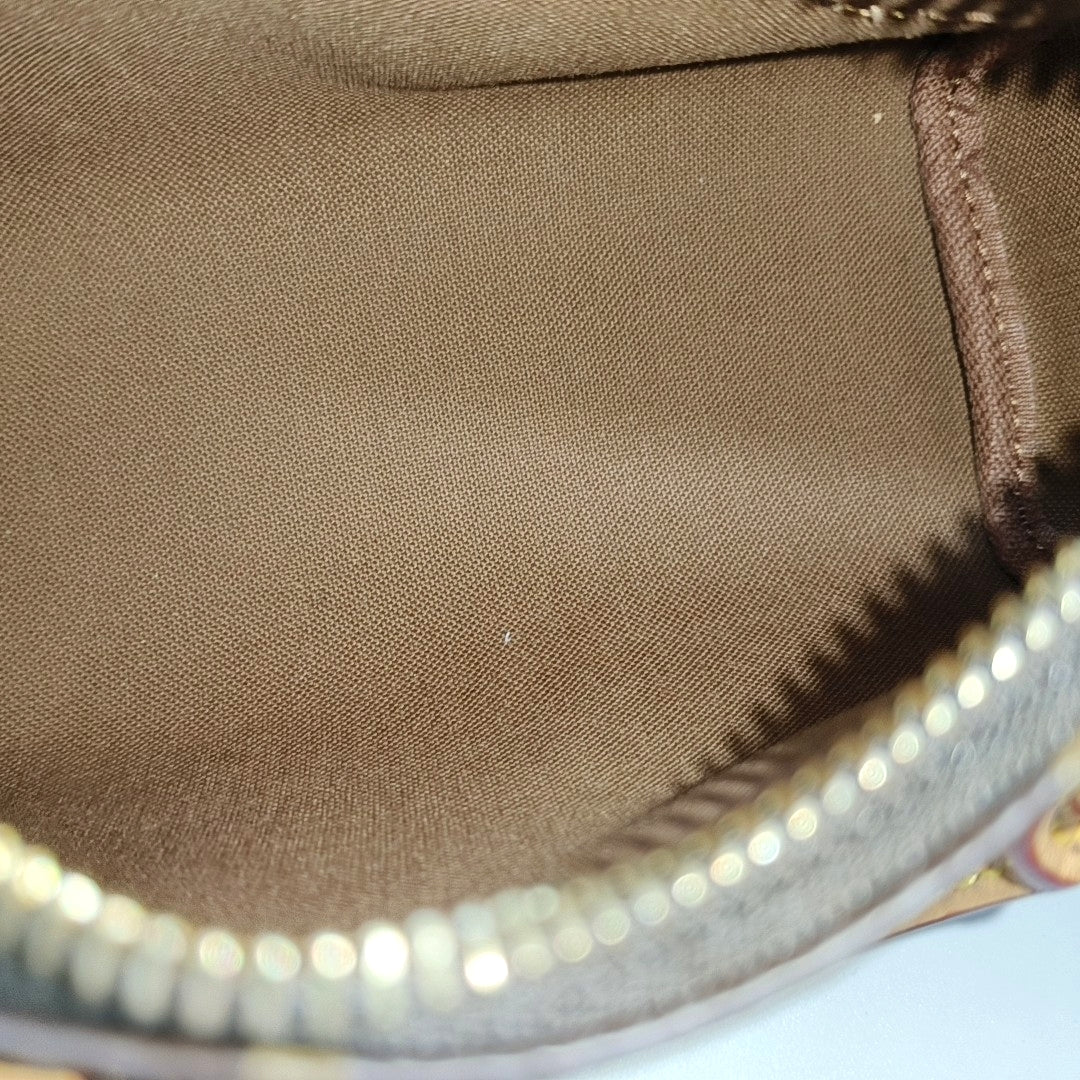 Authenticated pre-owned  SPEEDY Nano Monogram Coated Canvas Brown - Shoulder Bag at Looply
