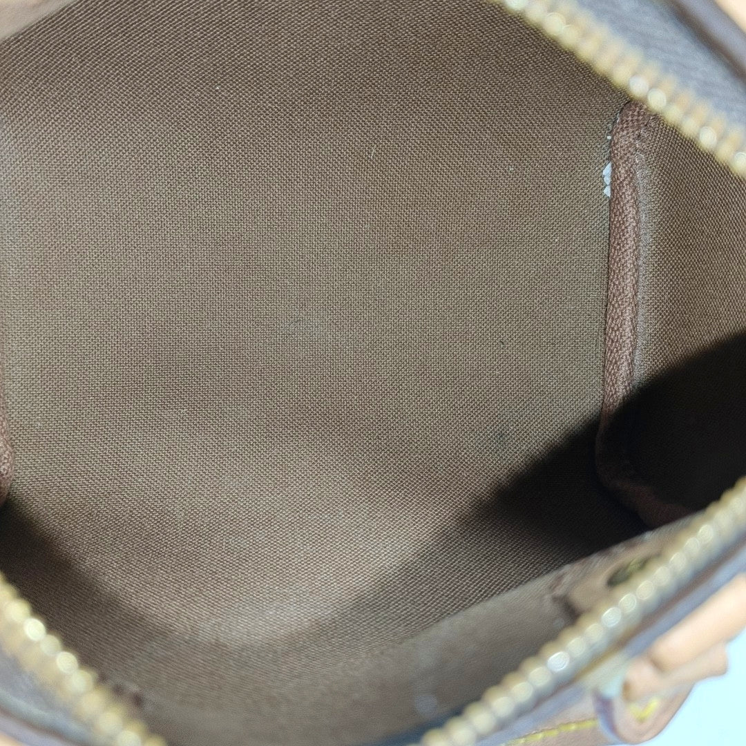 SPEEDY Nano Monogram Coated Canvas Brown