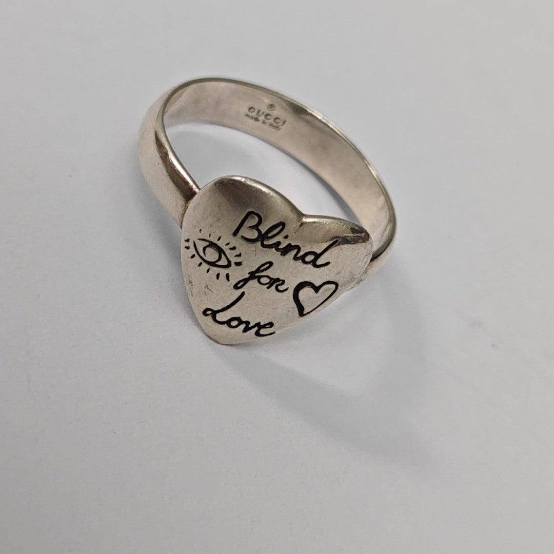 Blind For Love 925 Sterling Silver Ring EU 53