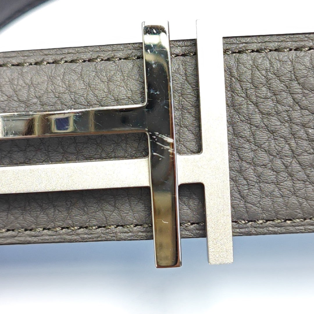 Leather Belt Gray
