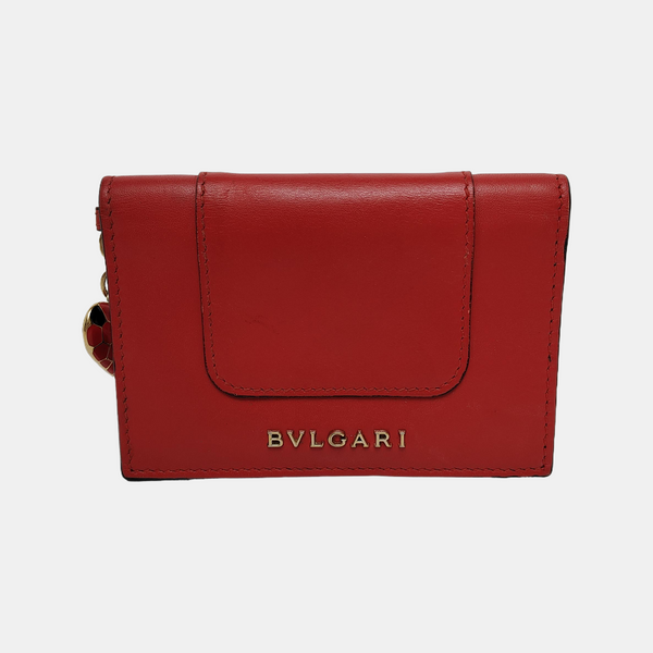 SERPENTI FOREVER Quilted Calfskin Red Card Holder