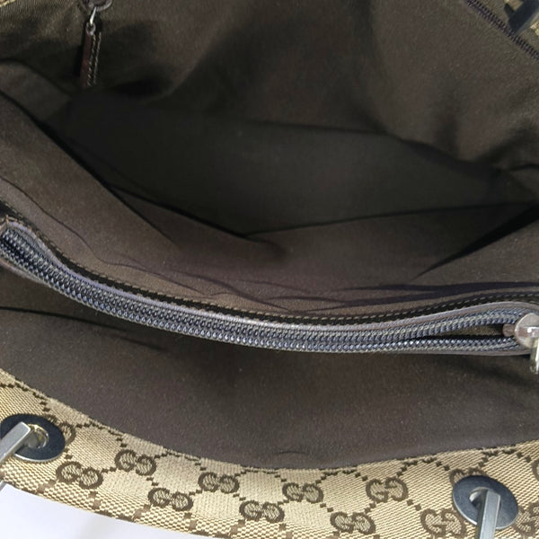 Monogram Canvas Tote Bag Brown