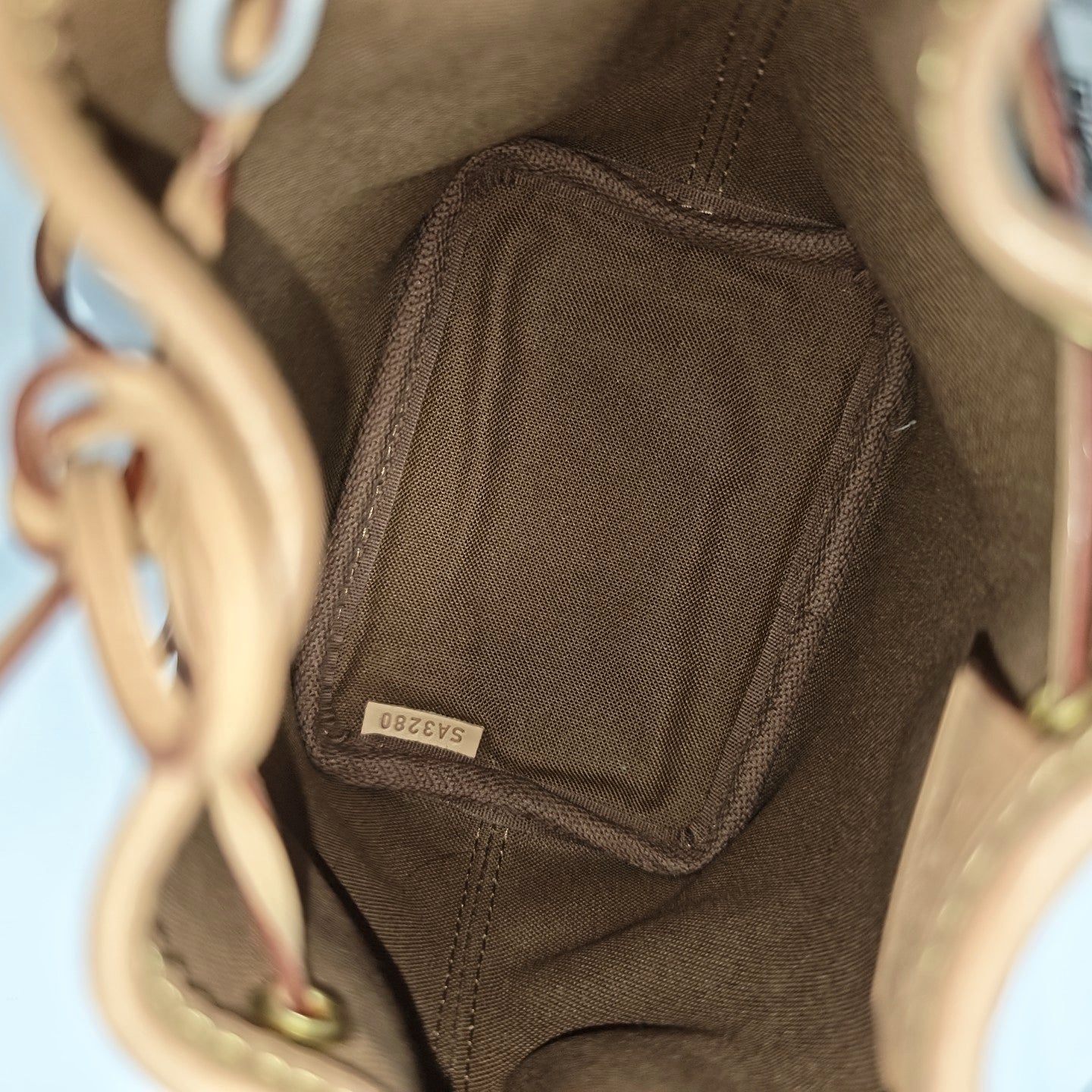 NÉONOÉ Nano Monogram Coated Canvas Brown