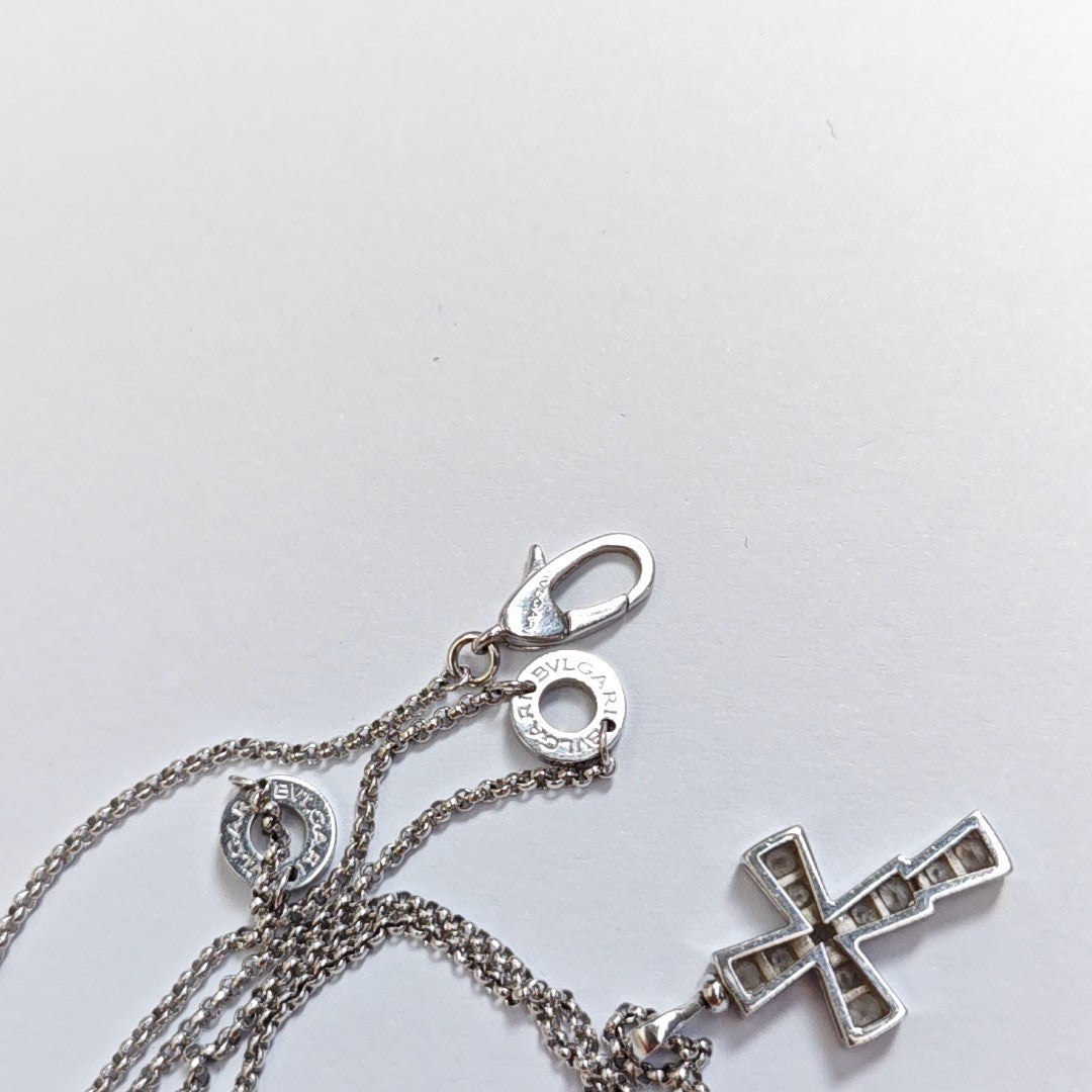 CROCE 18k White Gold Silver Necklace