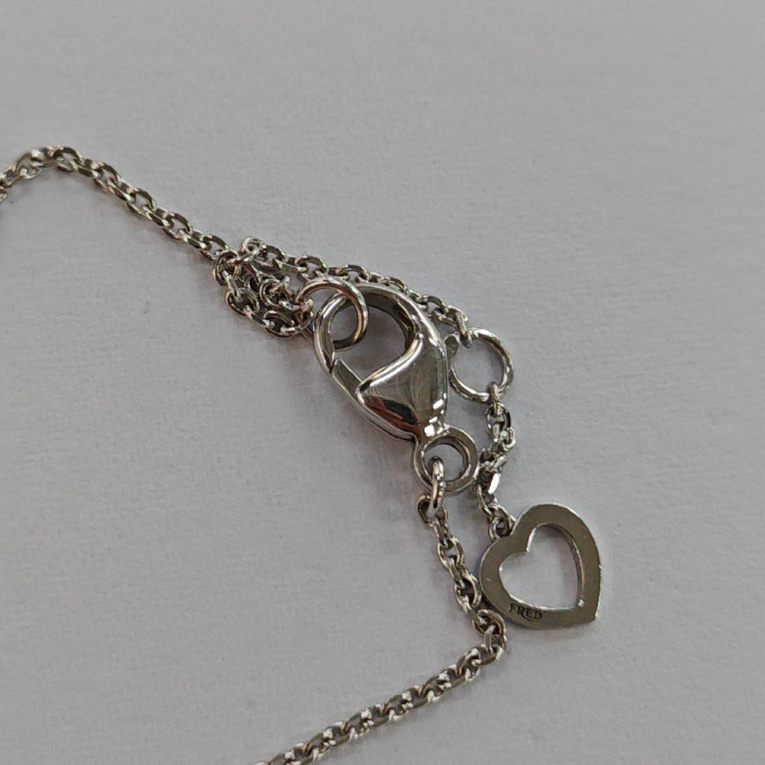 18k White Gold Silver Necklace