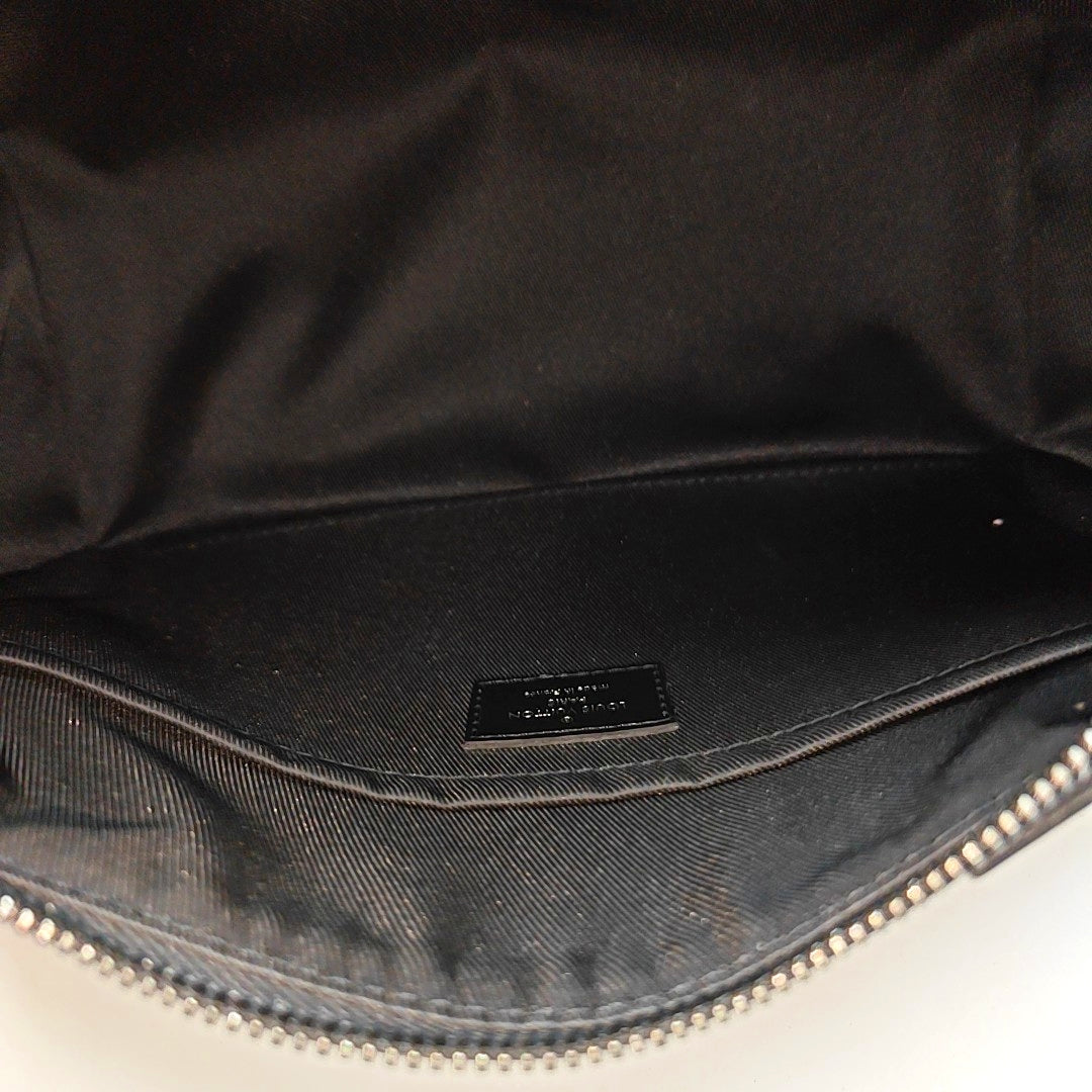 KEEPALL Monogram Coated Canvas Black
