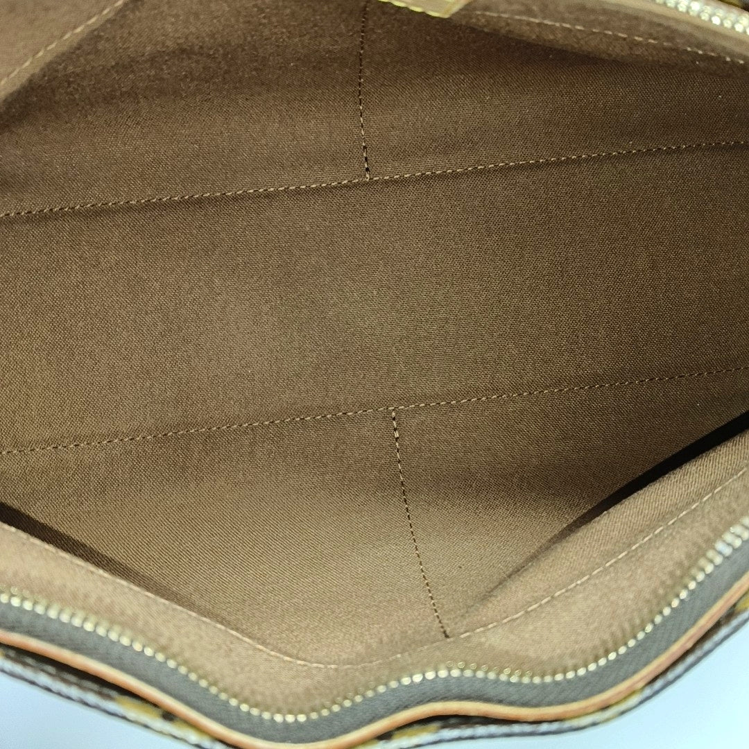POPINCOURT Monogram Coated Canvas Brown