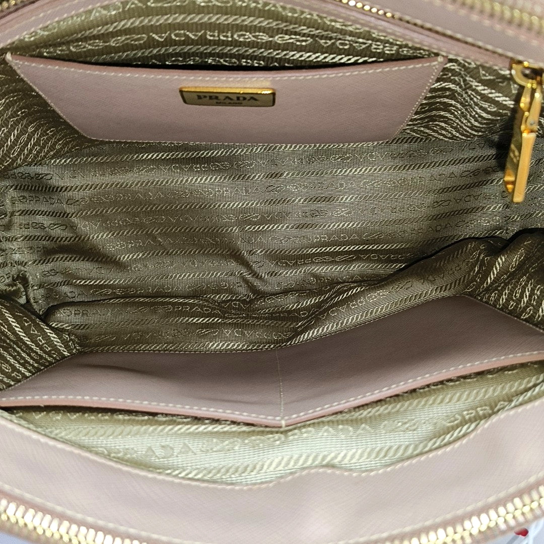Galleria Large Saffiano Calfskin Pink