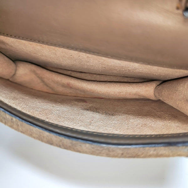 Dionysus Super Mini Monogram Coated Canvas Beige