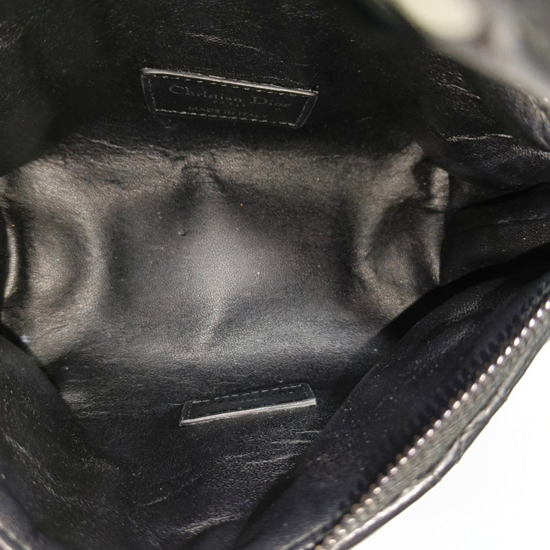 Diortravel Nomad Small Cannage Calfskin Black