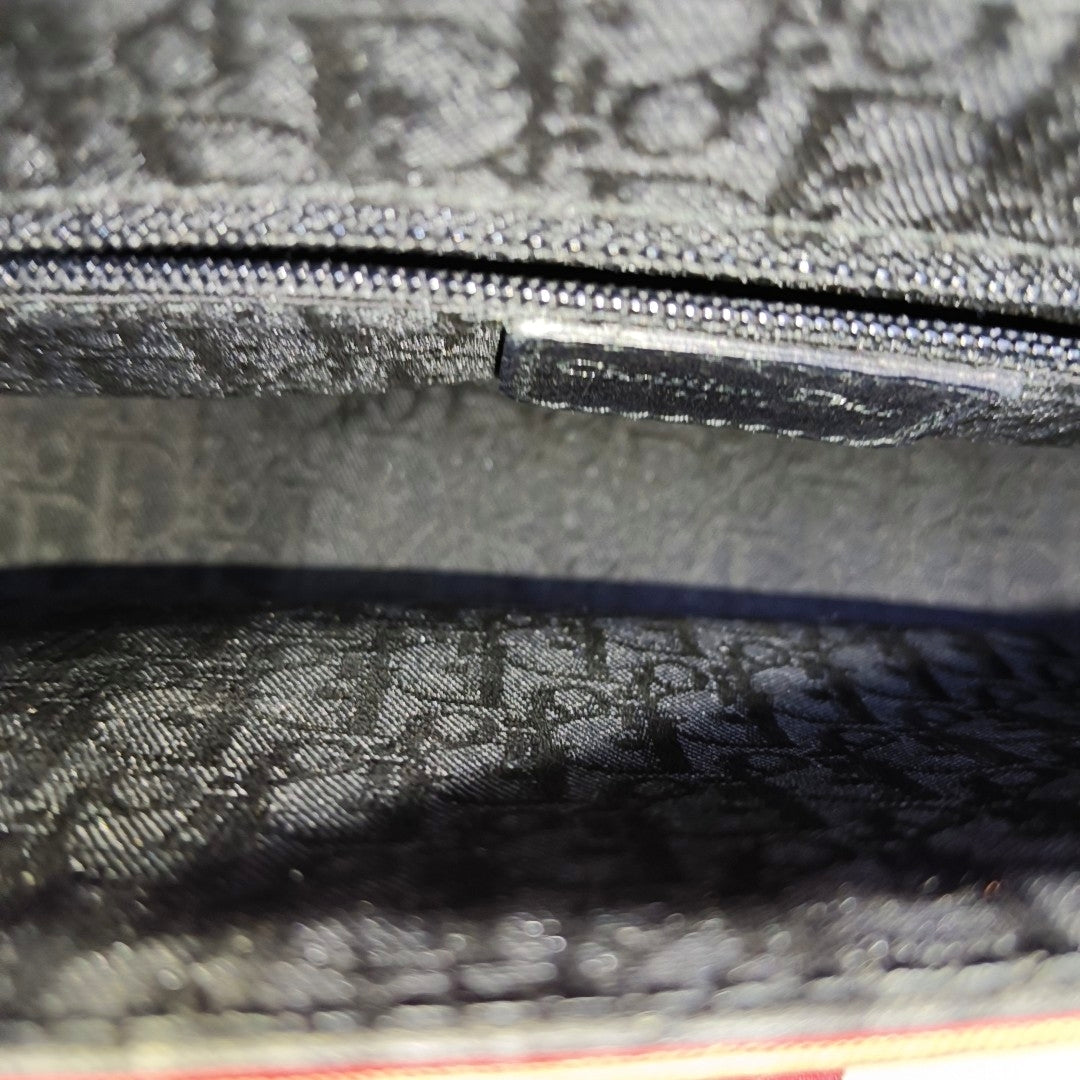 Fabric Top Handle Bag Red