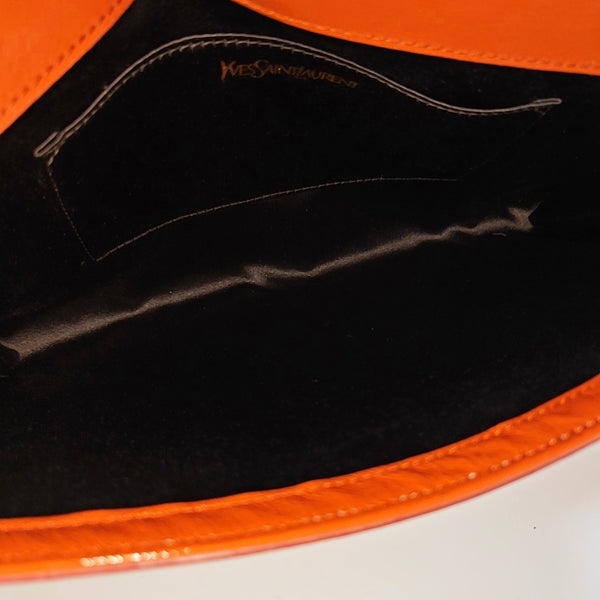 BELLE JOUR Quilted Patent Leather Orange