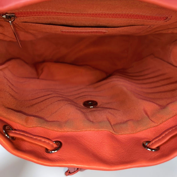 Chevron Calfskin Backpack Pink
