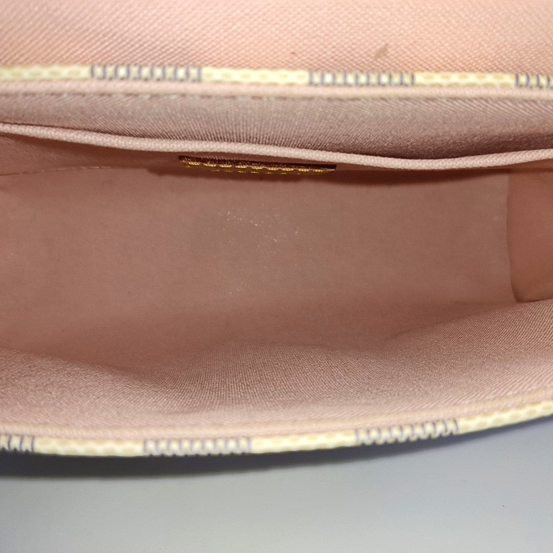CROISETTE Damier Azur Coated Canvas White