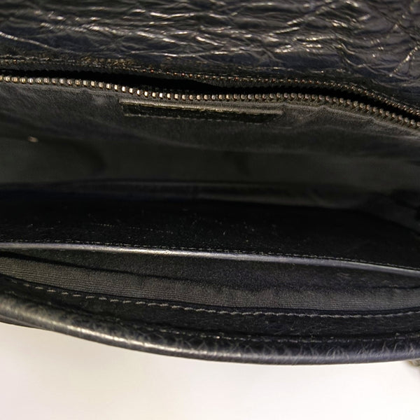 NIKI Medium Chevron Calfskin Black