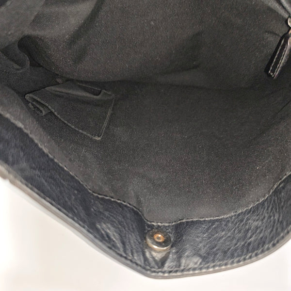 Calfskin Top Handle Bag Black