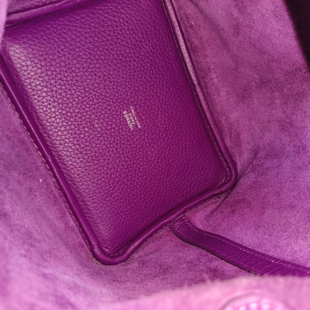 Authenticated pre-owned  Picotin Lock Clemence Purple - Top Handle Bag at Looply