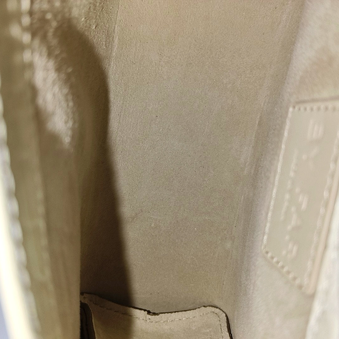 Leather Shoulder Bag Mini White